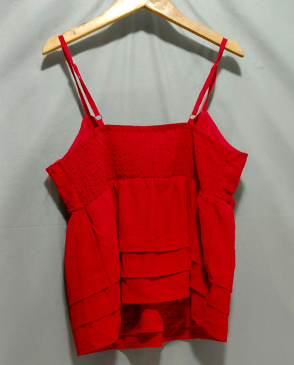 No Boundaries Red Colour For Women Top Size S