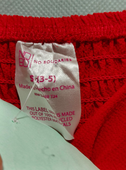 No Boundaries Red Colour For Women Top Size S