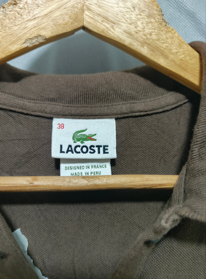 Lacoste Brown Cotton Polo T Shirt For Women S