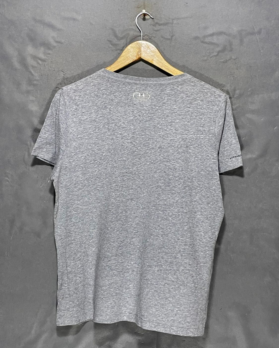 Under Armour Gray Cotton T Shirt For Women L
