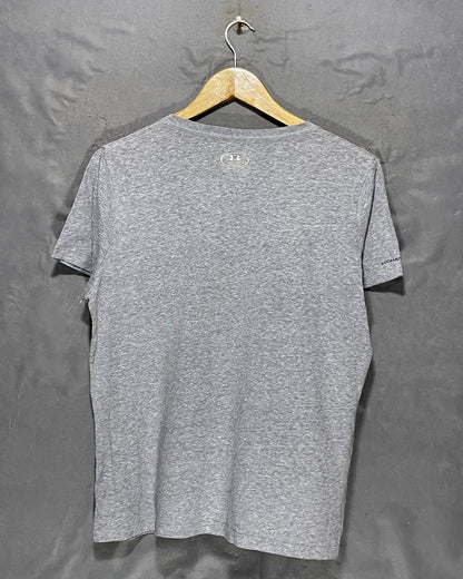Under Armour Gray Cotton T Shirt For Women L