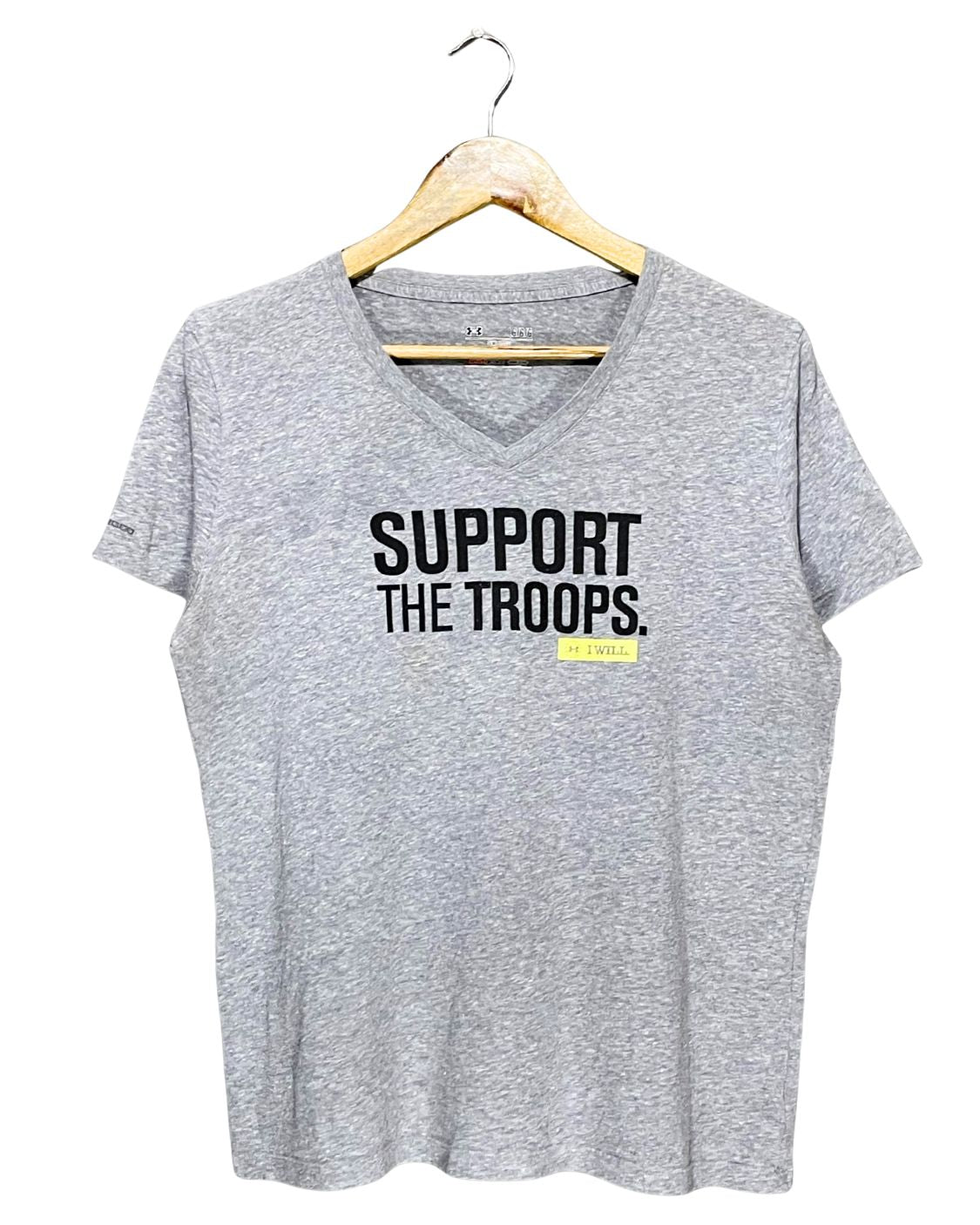 Under Armour Gray Cotton T Shirt For Women L