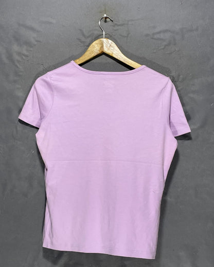 L.L.Bean Purple Cotton T Shirt For Women L