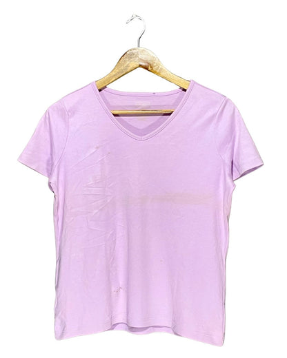 L.L.Bean Purple Cotton T Shirt For Women L