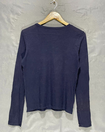 American Eagle Black Cotton T Shirt For Women M