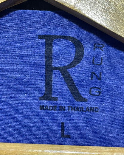 Rung Blue Cotton T Shirt For Women L
