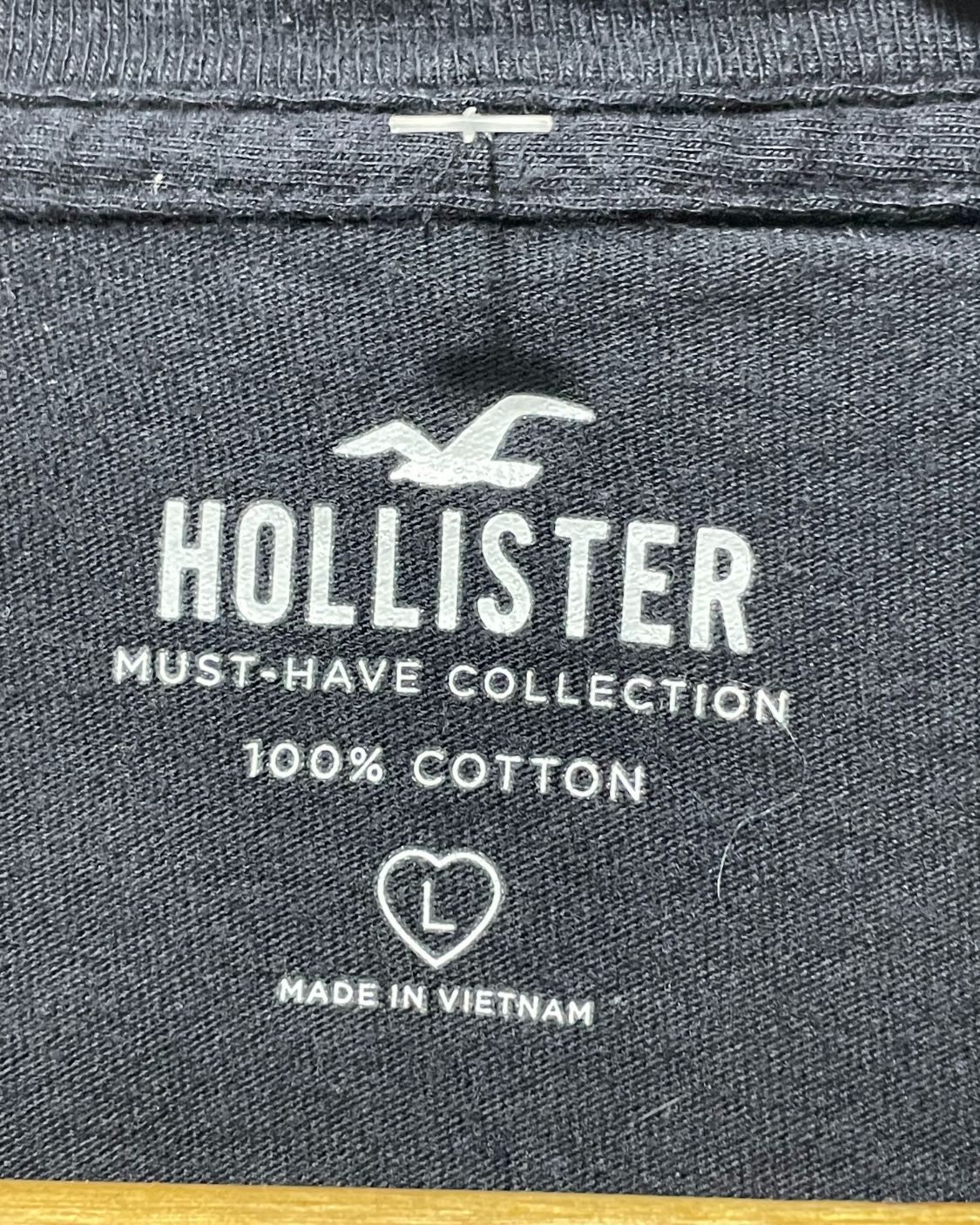 Hollister Black Cotton T Shirt For Women L