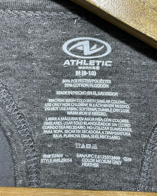 Athletic Works Gray Cotton Vest T Shirt For Women M