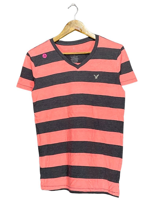 American Eagle Orange Cotton T Shirt For Women XS