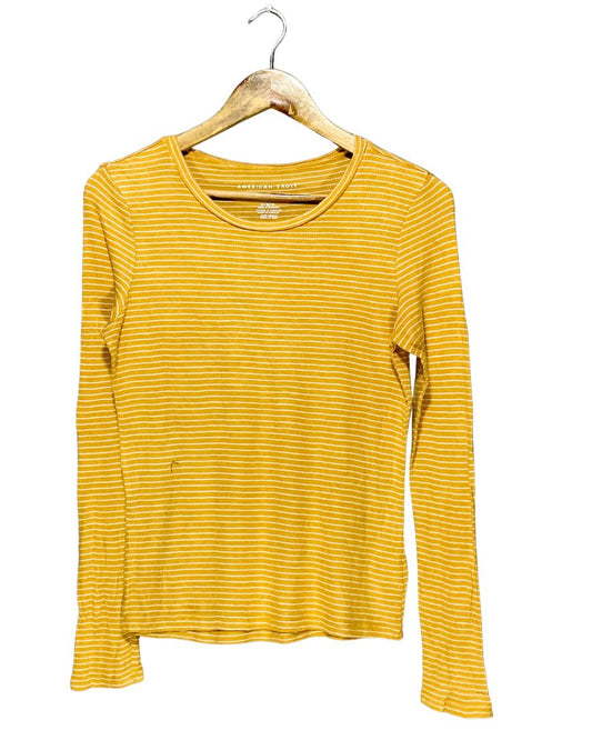 American Eagle Orange Cotton T Shirt For Women M