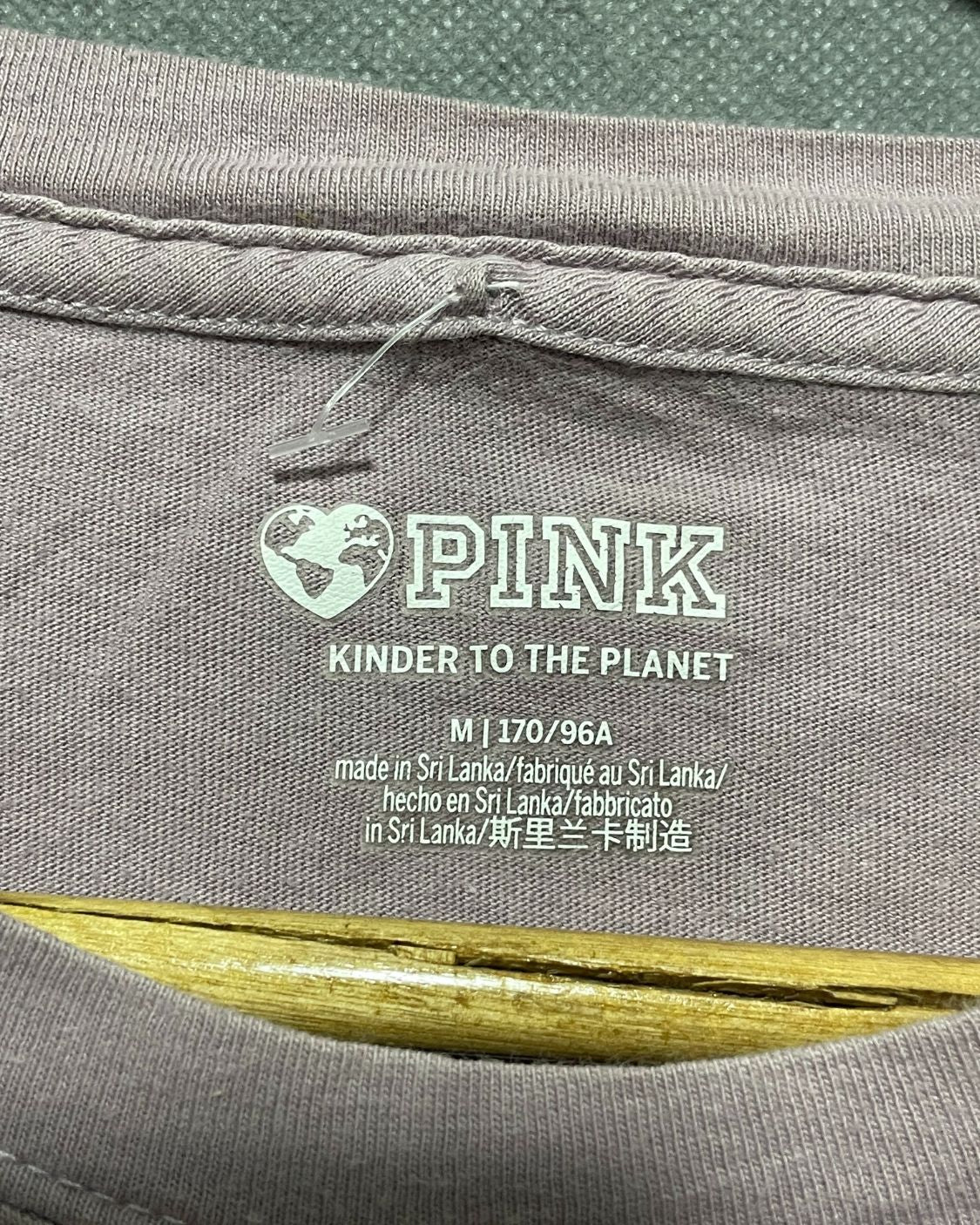 Pink Purple Cotton T Shirt For Women M