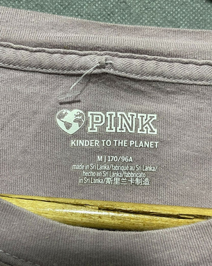 Pink Purple Cotton T Shirt For Women M