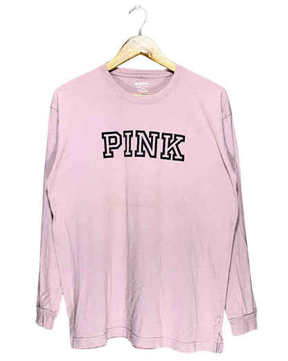 Pink Purple Cotton T Shirt For Women M