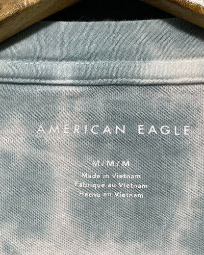 American Eagle Blue Cotton T Shirt For Women M