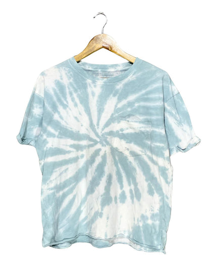 American Eagle Blue Cotton T Shirt For Women M