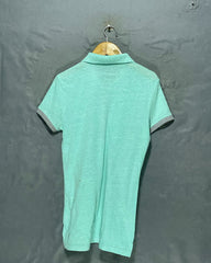 Aeropostale Blue Cotton Polo T Shirt For Women M