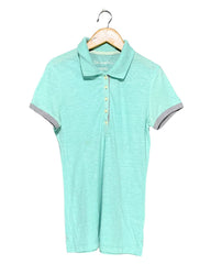 Aeropostale Blue Cotton Polo T Shirt For Women M