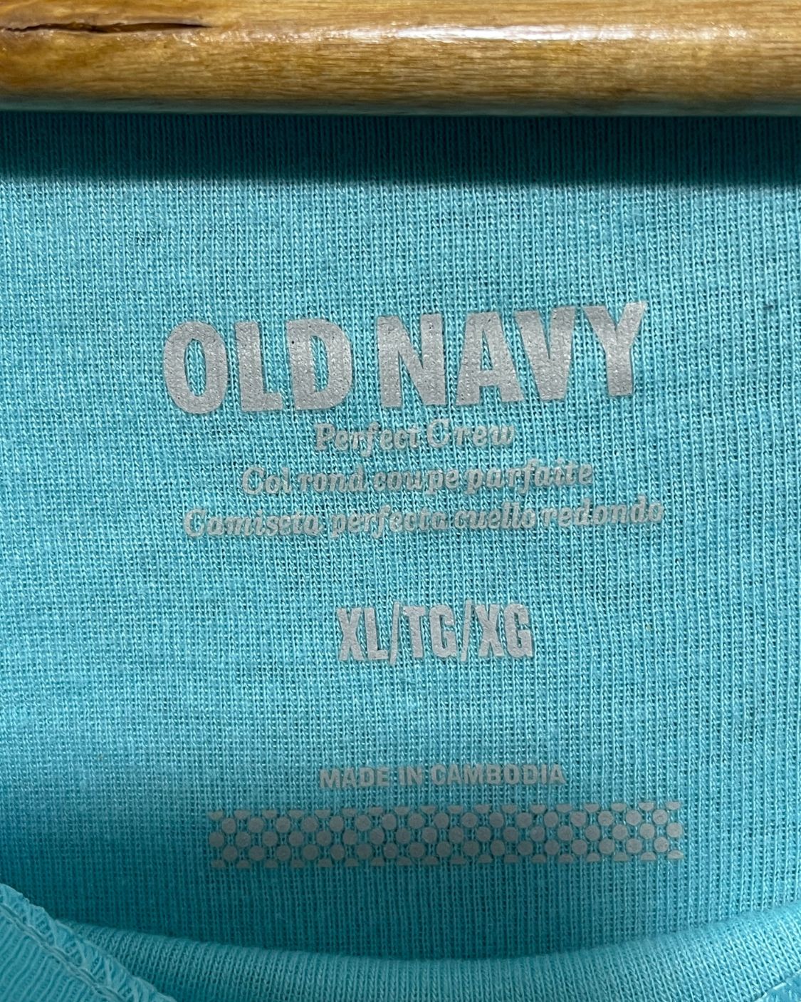 Old Navy Blue Cotton T Shirt For Women XL