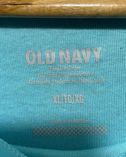 Old Navy Blue Cotton T Shirt For Women XL