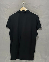 Polo U.S. Assn Black Cotton Polo T Shirt For Women XXL