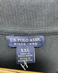 Polo U.S. Assn Black Cotton Polo T Shirt For Women XXL