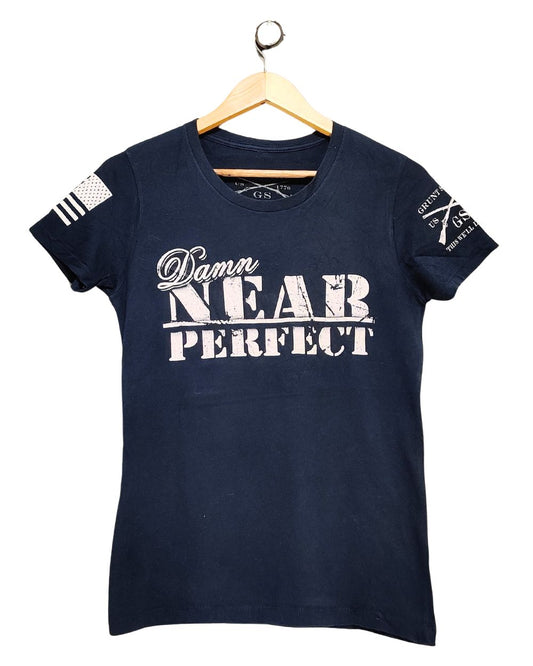 Grunt Style Blue Cotton T Shirt For Women S