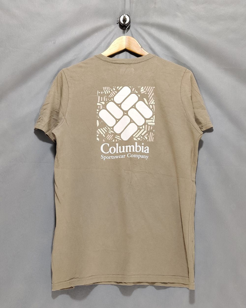 Columbia Cream Cotton T Shirt For Women L