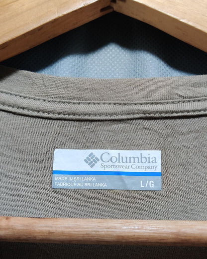 Columbia Cream Cotton T Shirt For Women L