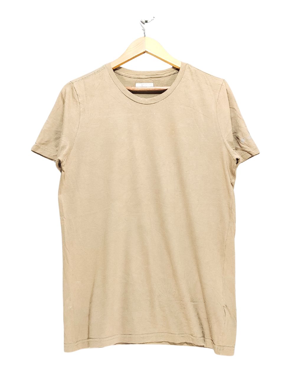 Columbia Cream Cotton T Shirt For Women L