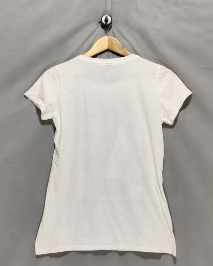 Bay Island White Cotton T Shirt For Women S