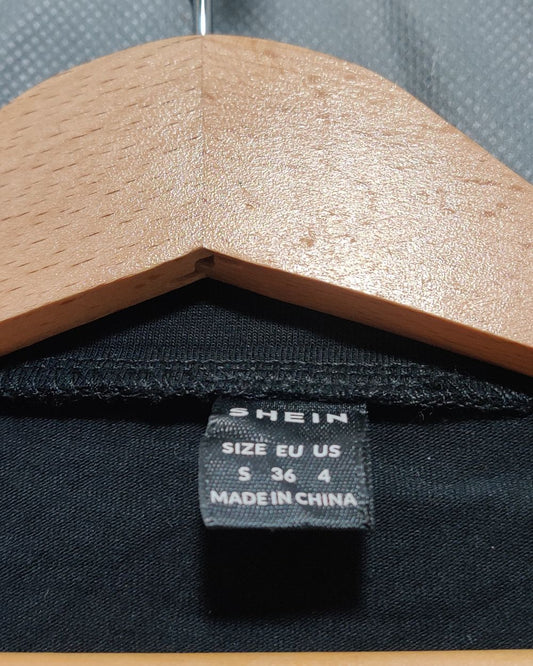 SHEIN Black Cotton T Shirt For Women S