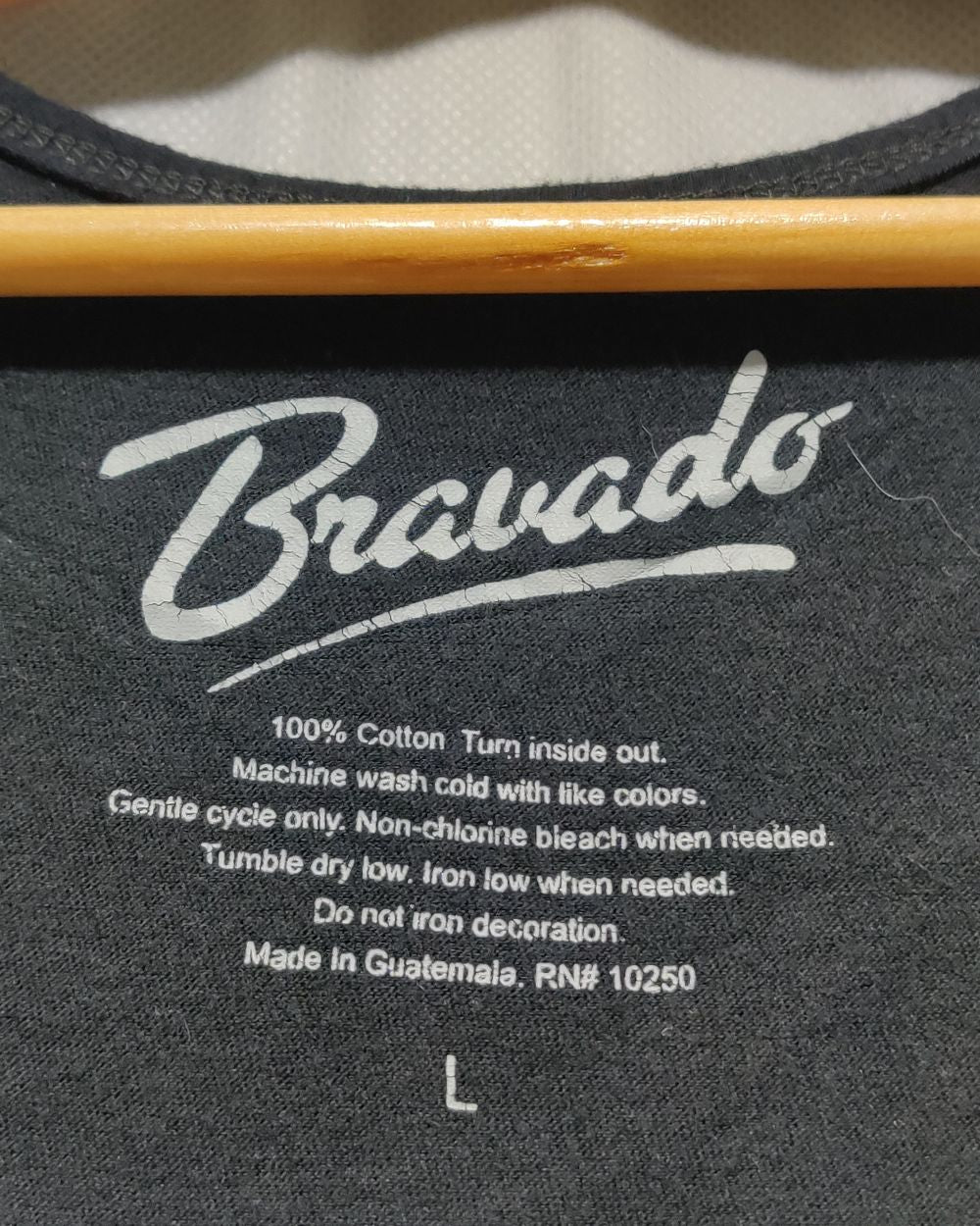 Bravado Black Cotton Vest T Shirt For Women L