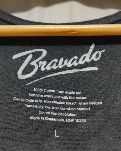 Bravado Black Cotton Vest T Shirt For Women L