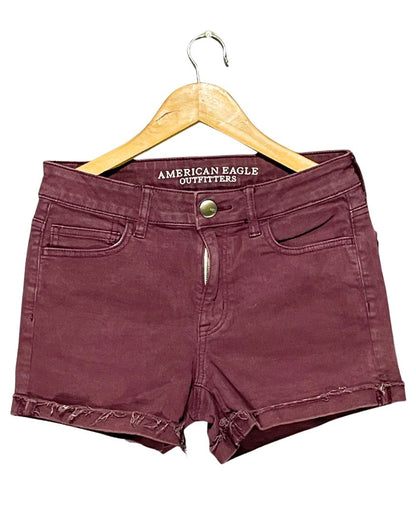 American Eagle Maroon Jeans Short For Women M