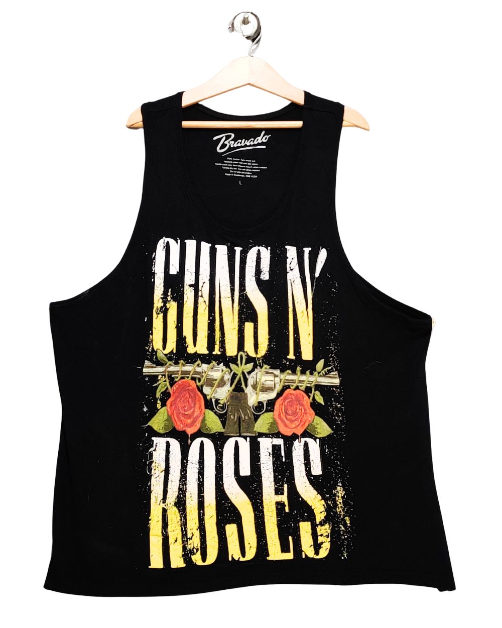 Bravado Black Cotton Vest T Shirt For Women L