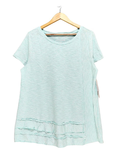 Soft Surroundings Blue Cotton T Shirt For Women L