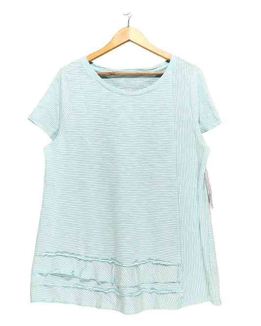 Soft Surroundings Blue Cotton T Shirt For Women L