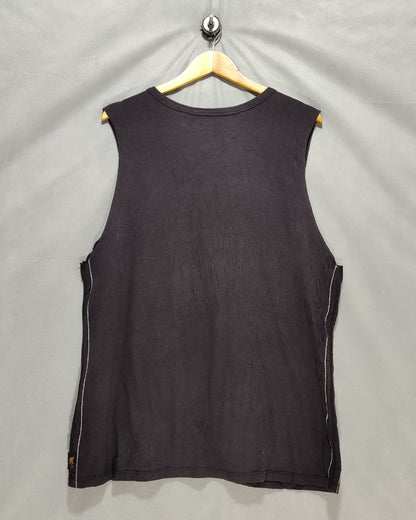 Trunk Black Cotton Vest T Shirt For Women XL