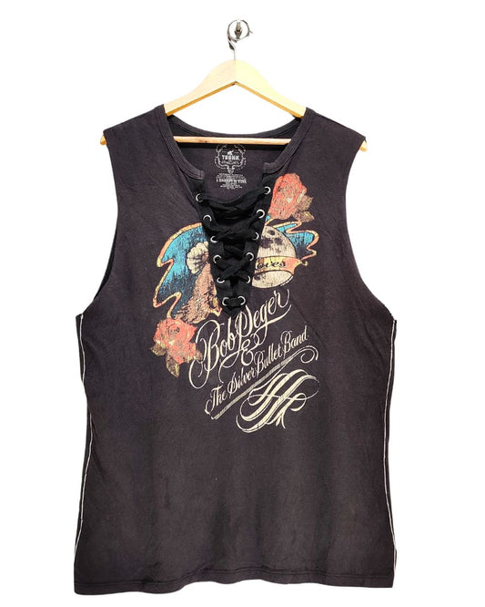 Trunk Black Cotton Vest T Shirt For Women XL