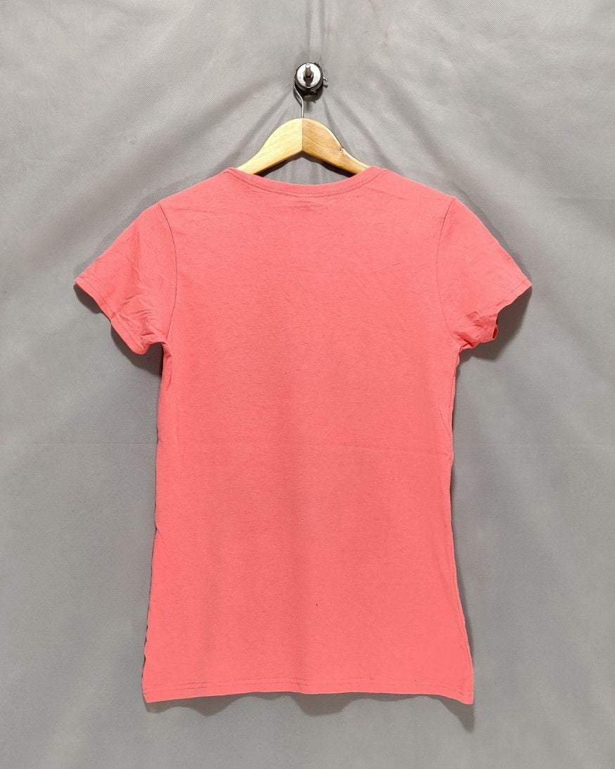 Gildan Red Cotton T Shirt For Women S