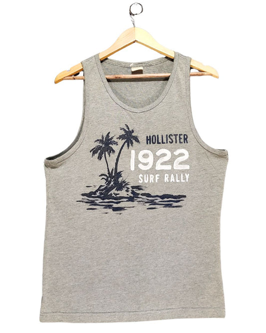 Hollister Gray Cotton Vest T Shirt For Women S