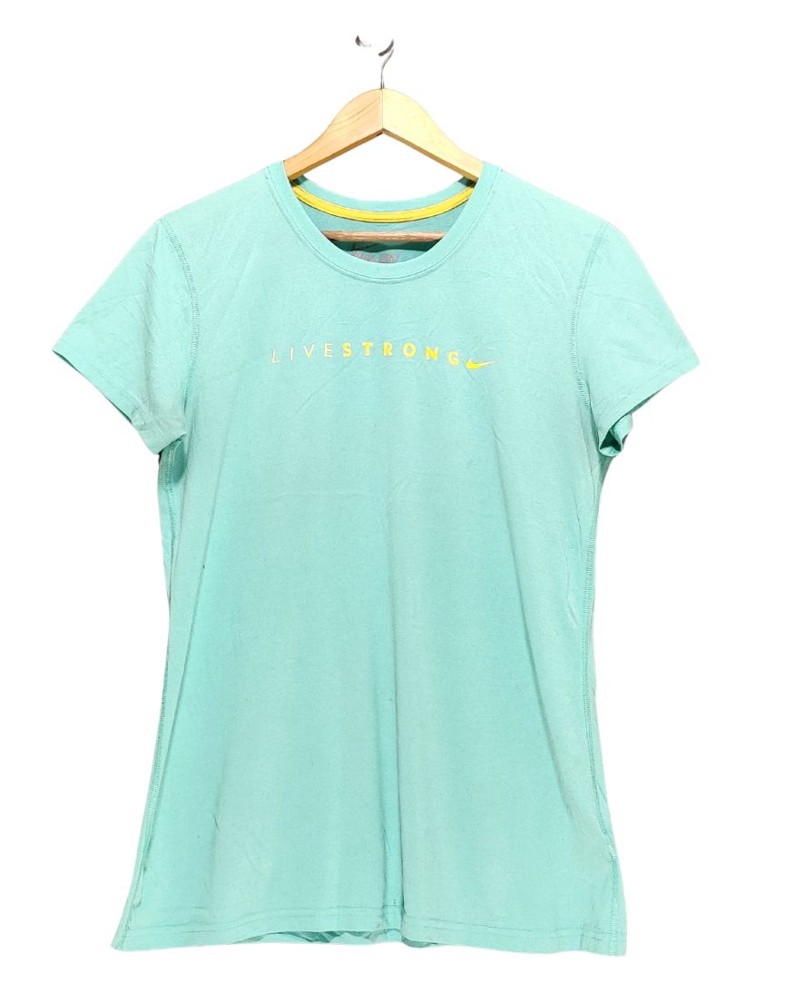 Nike Blue Cotton T Shirt For Women S