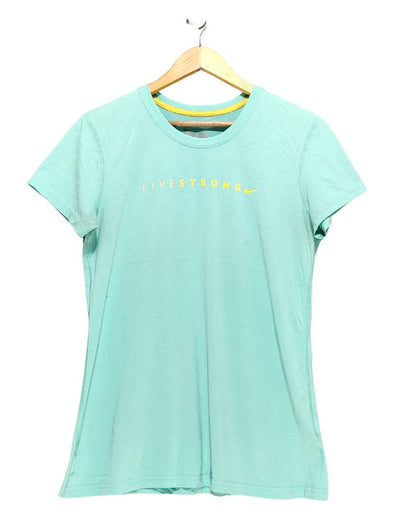 Nike Blue Cotton T Shirt For Women S