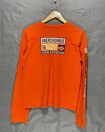 Abercrombie Orange Cotton T Shirt For Women M