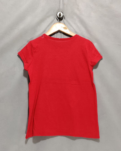 Place Red Cotton T Shirt For Years 12 Years