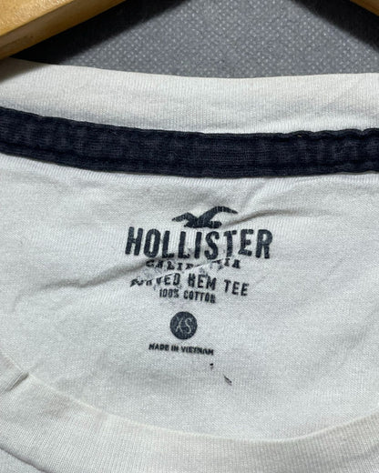 Hollister White Cotton T Shirt For Women XS