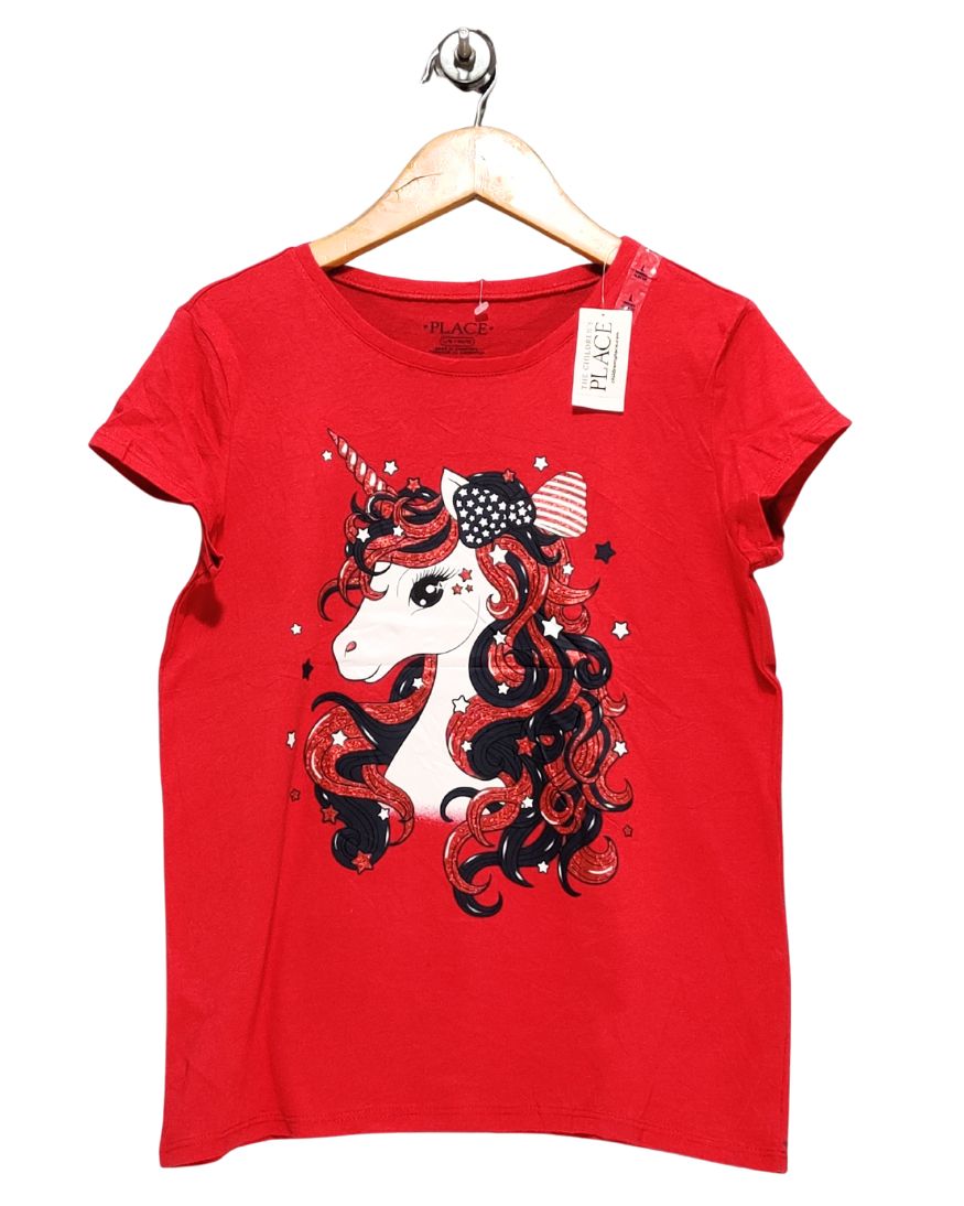 Place Red Cotton T Shirt For Years 12 Years