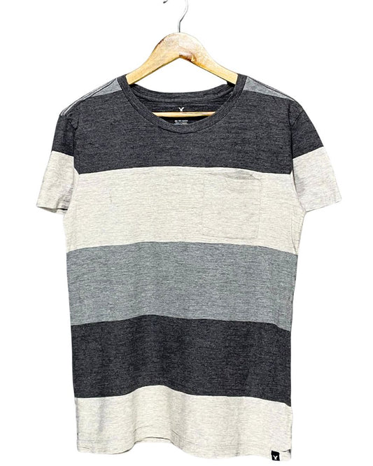 American Eagle Gray Cotton T Shirt For Women XS