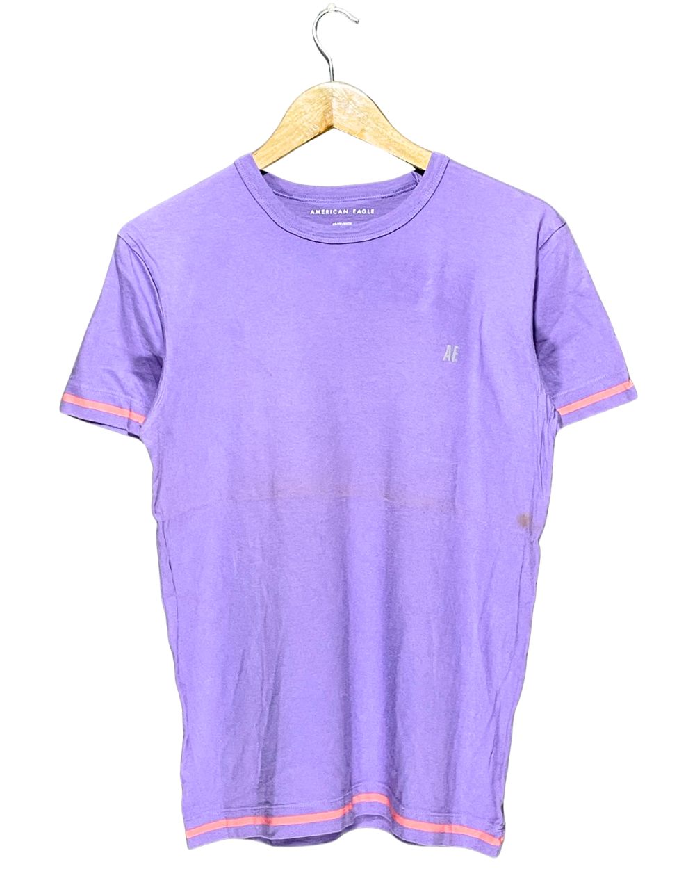 American Eagle Purple Cotton T Shirt For Women XS