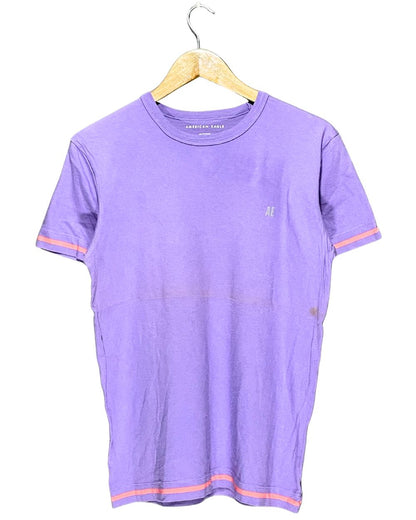 American Eagle Purple Cotton T Shirt For Women XS